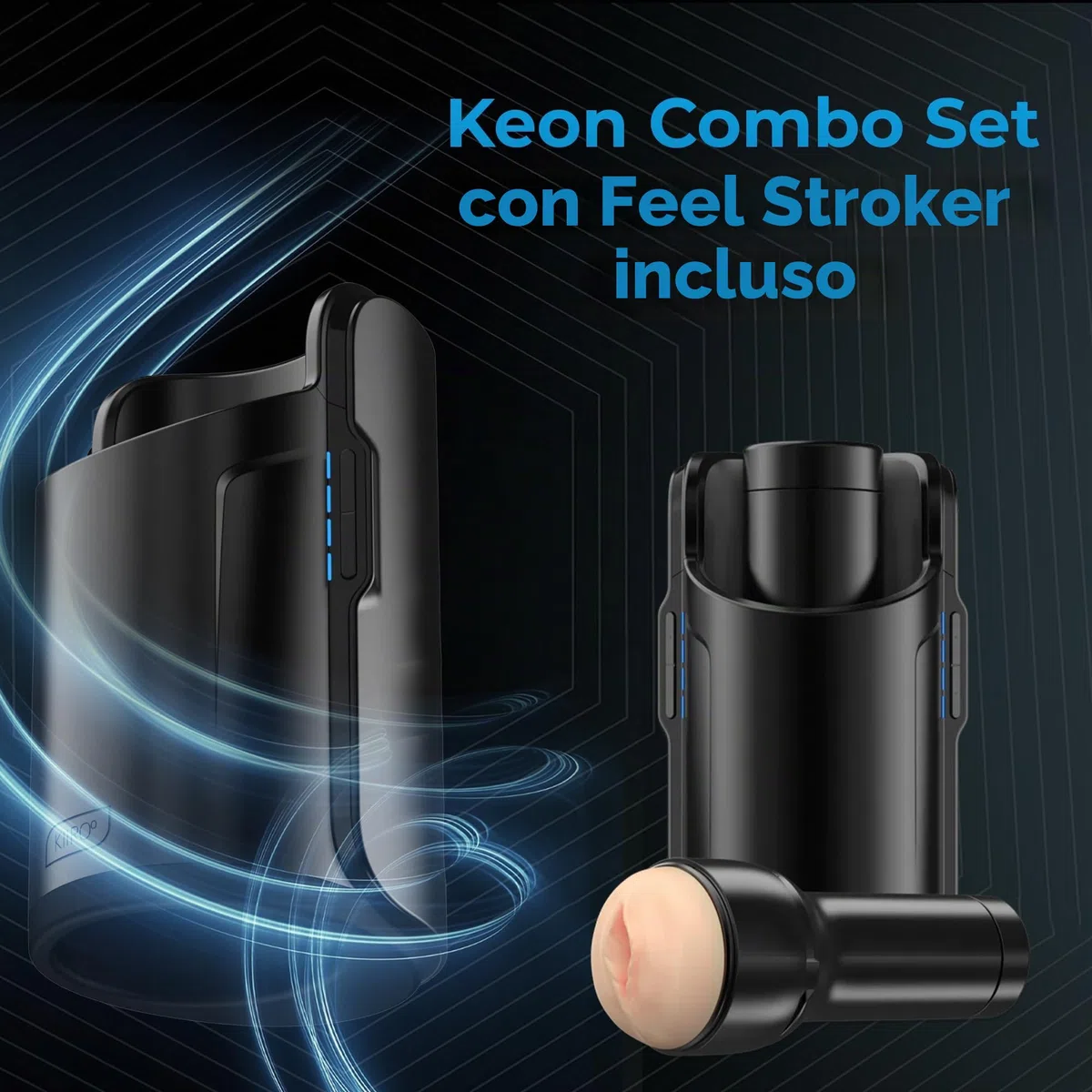 Masturbatore Maschile Automatico e Giocattoli Sessuali Maschili Kiiroo Keon Combo: Masturbatori Automatici di Kiiroo Che Emulano il Video Che Stai Guardando, Perfetti Giocattoli Sessuali per Uomini