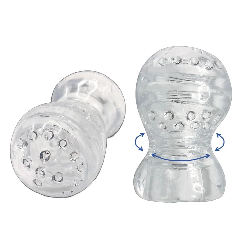 maschile masturbatore sex toy - trasparente pene trainer con punta mirata piacere, tasca culo & figa sensazione, pompino macchina, giocare & orologio caratteristica