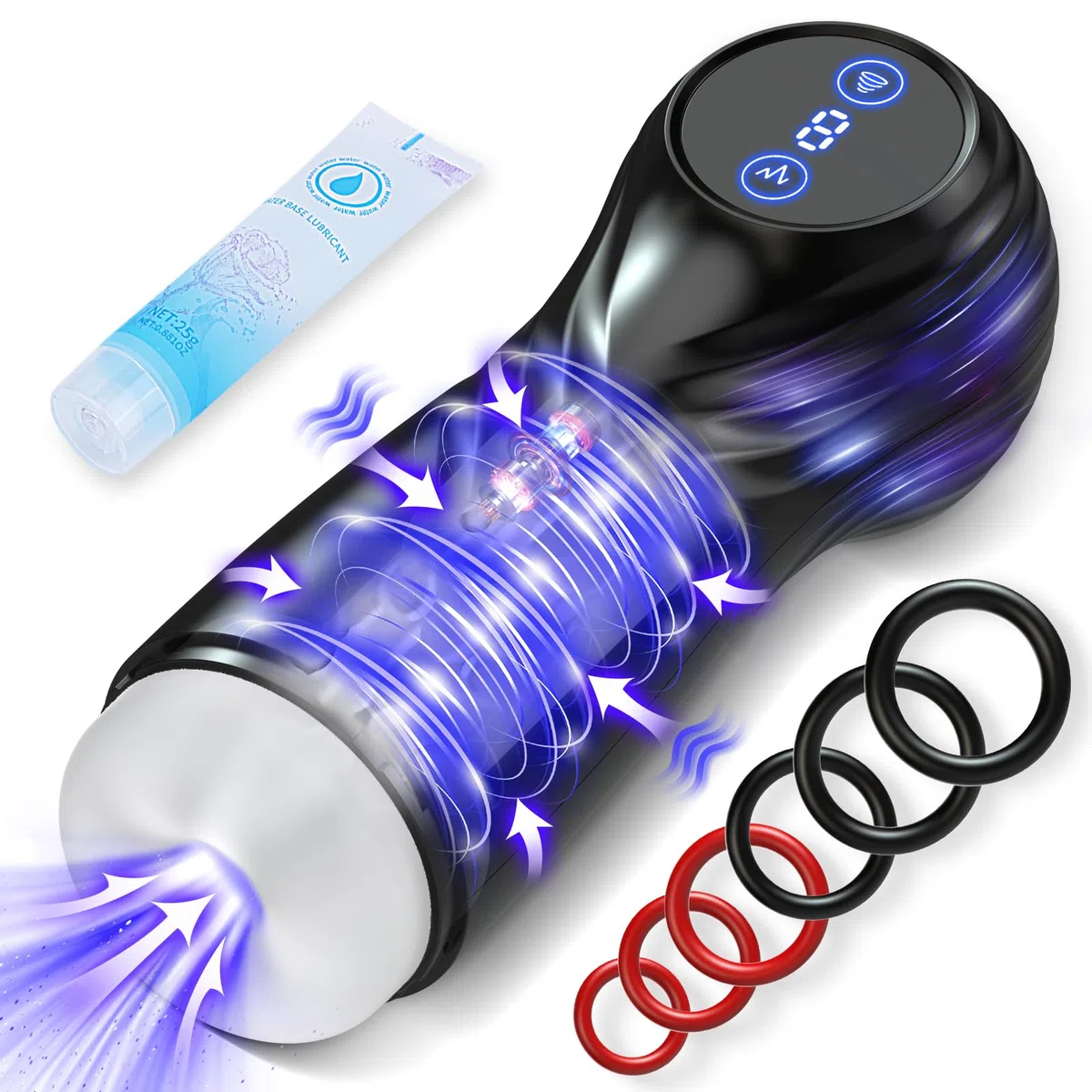 Masturbatori maschili Sex Toys per Uomini - Masturbtore per Uomini con 7 Vibrazione & Aspirazione,Sex Toysper Per Uomini con Display Digitale Masturbtore Uomo Realistici 3d Erotitici Sexy per Coppie