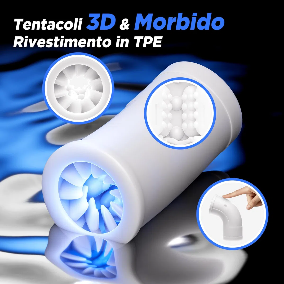 Masturvatore Per Uomo Sex Toys - Rimovibile Masturbtore per Pene con 3D TPE Manica, con 4 Modi di Telescopica & Vibrazione, Controllo dell'APP, Pacchetto Sexytoysys per Uomini Sessuali