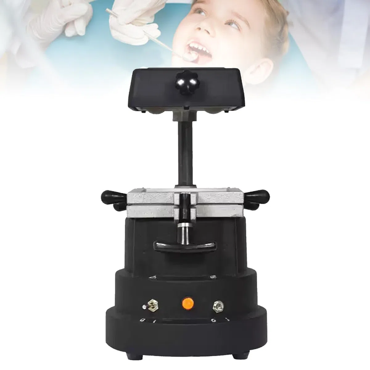 SenhE Macchina per Formatura del Vuoto Dentale, Attrezzature per Termoformi Professionali, Attrezzatura da Laboratorio di Formazione Regolabile con Sistema di Riscaldamento Simmetrico