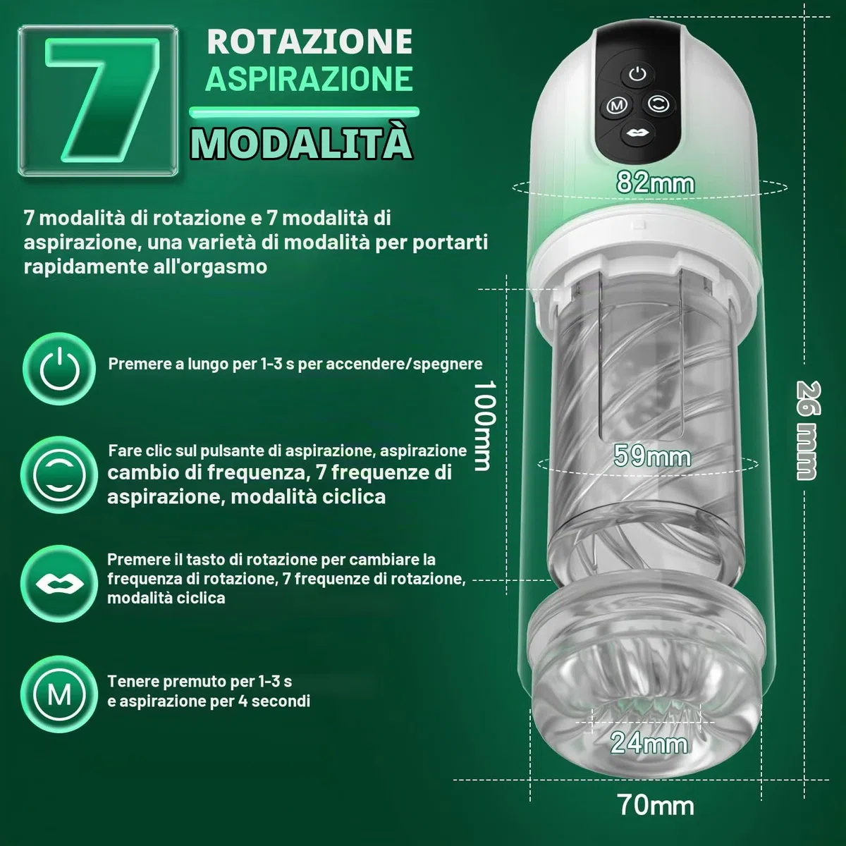Automatic Male Masturbator with Tongue Licking, 7 Rotating and Sucking Fully Waterproof Masturbation Cup,Men's Pocket Pussy Hands Free Stroking Toy, Play it Underwater,Male Sex Toys Blowjob Adult Toy
