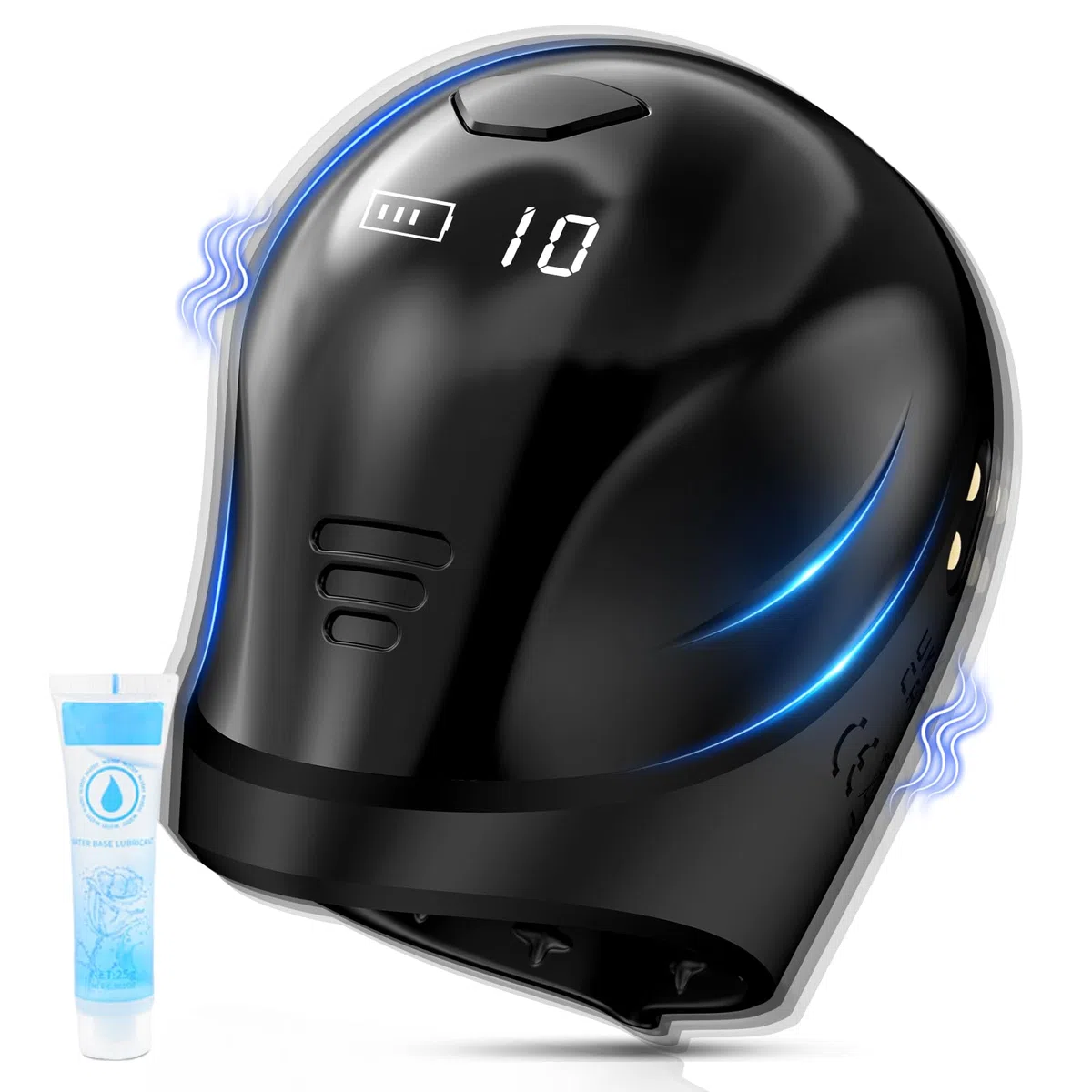 Masturbatori Maschili Sex Toys Uomo - Masturbatore con Display LCD e 10 Modalità di Vibrazione, Stimolatore del Glande Avvolgente a 360 °,Vibratore per Uomo Masturbtore per Pene Automatico