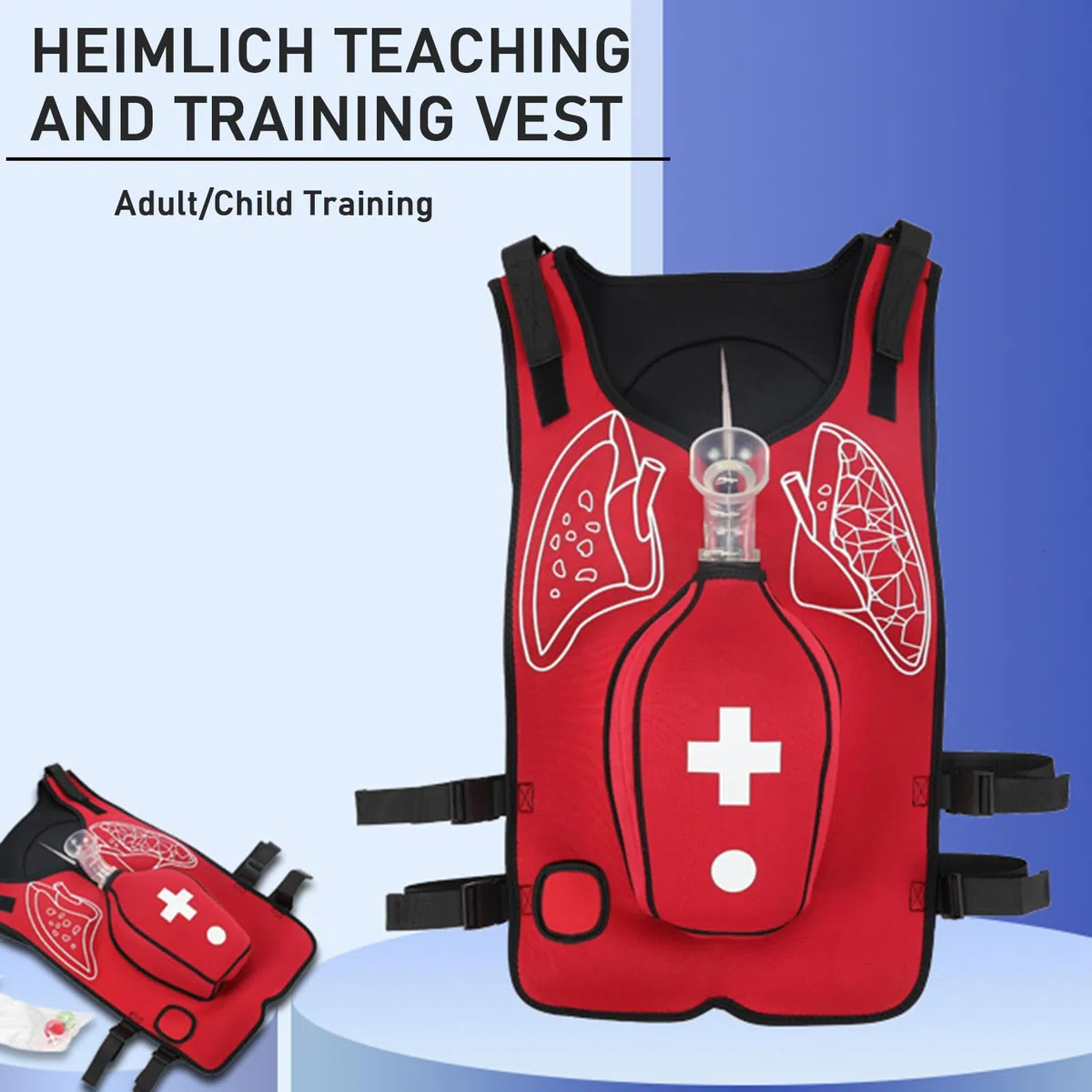 Gilet da Allenamento Anti-Soffocamento, Addestramento di Primo Soccorso Cpr, Istruttore di Soffocamento, per Insegnamento di Primo Soccorso per Infermieri e Studenti Pratica,Adults-C