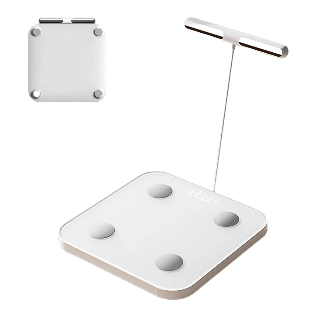 Bilancia Intelligente Bagno Con Display LED, Analisi Corpo Completo, Misurazione Massa Muscolare, BMI BMR, Monitor Composizione Corporea, Ricaricabile USB