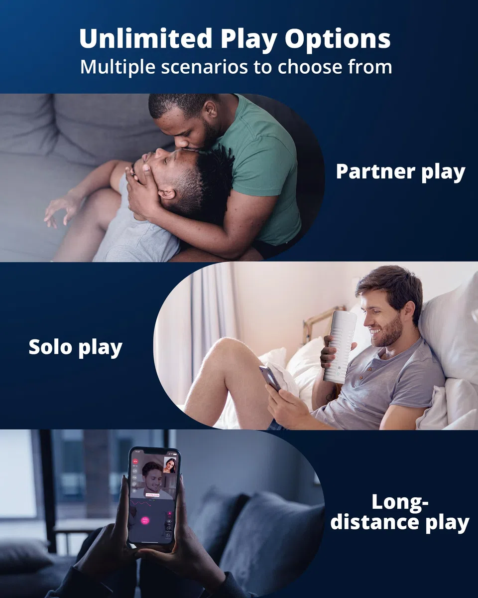LOVENSE Max 2 Masturbatore Automatico Uomo, Coppa Masturbatore Elettrico Pompino, Bluetooth App Control, Modalità di Vibrazione Personalizzate illimitate