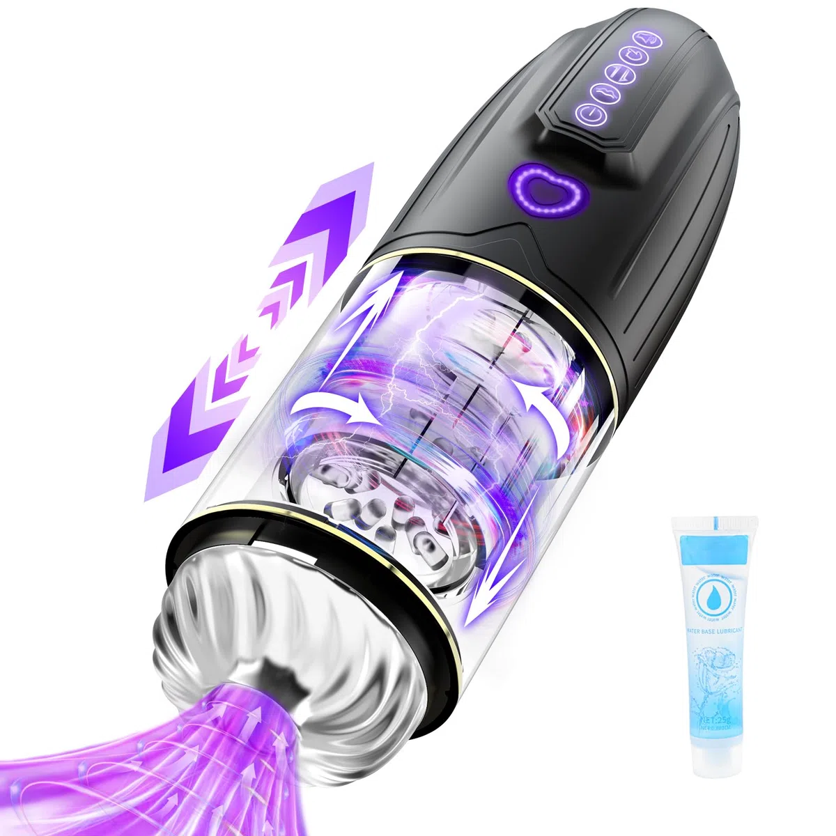 Masturbatore Elettrico Maschile Sex Toys - Masturbatore Automatico Maschile con 10 Modalità di Rotazione e Spinta, Masturbatori del Pene con Modalità Burst, Masturbtore per Uomini Sex Toys per Uomini