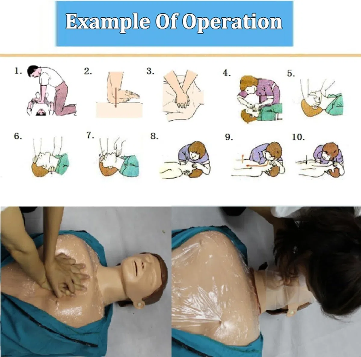 Manichino per addestramento CPR – Manichino completo per adulti CPR per addestramento di primo soccorso e insegnamento medico