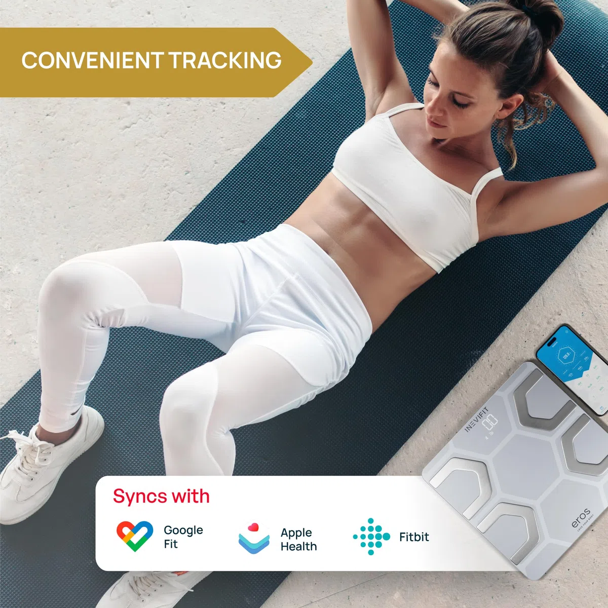 Bilancia pesa-grassi Bluetooth Smart BMI Analizzatore di composizione corporea digitale ad alta precisione per il bagno con APP per smartphone wireless 400 libbre 11,8 x 11,8 pollici (nero) (bianco)