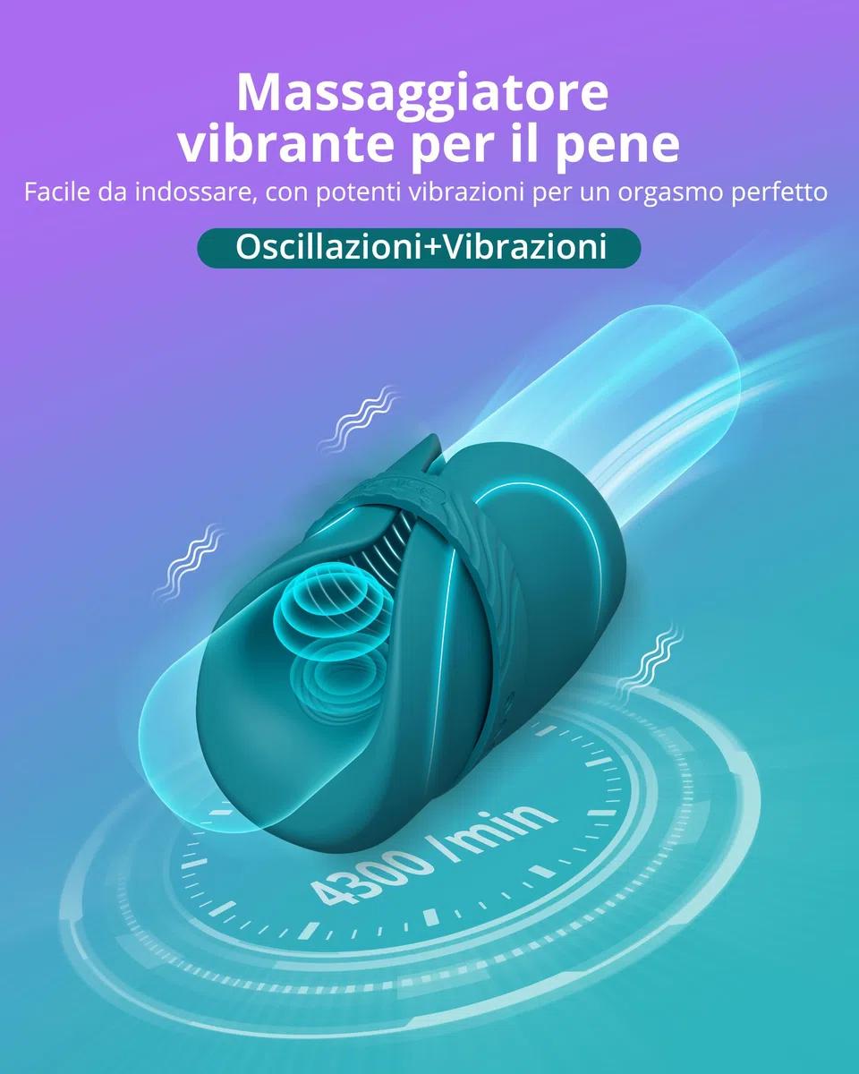 LOVENSE Gush 2 Masturbatore Automatico Maschile, Vibratore Maschile del Pene e Oscillazione, App Giocattoli Sessuali Telecomandati per Uomini, Fibbie Flessibili Regolabili per Uomini