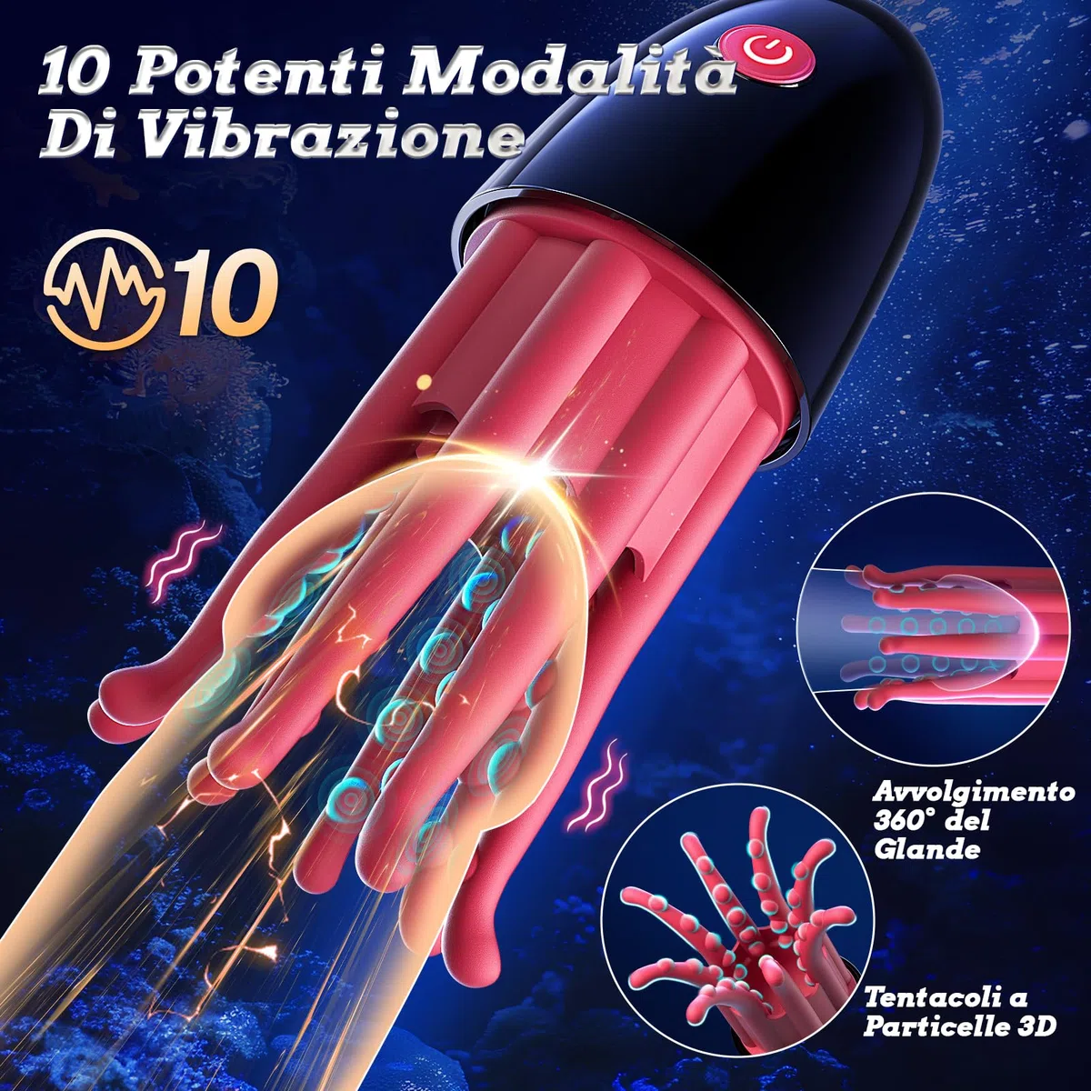 Masturbatore per Uomo Coppia Automatico Sex Toys - Vibratore Masturvatore Sexytoysys Uomo Sexy Toy Masturbatori Erotici per Uomini Maschile Pene, Giochi Erotiici Silicone con 10 Modalità di Vibrazione
