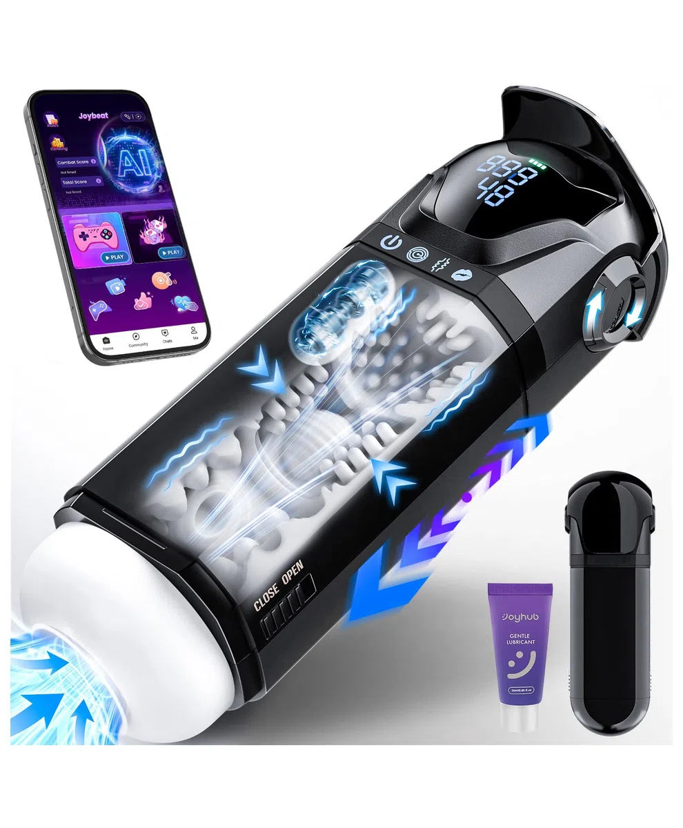 PRONFANS Sextoysys Uomo Masturbatore, 9 Succhiate & Spinte & Vibratore 3D Vagina Masturbatore Uomo Sex Toys, APP Controllati Sex Toy Masturvatore per Uomo, Sexytoysys Coppia Vibratoreper