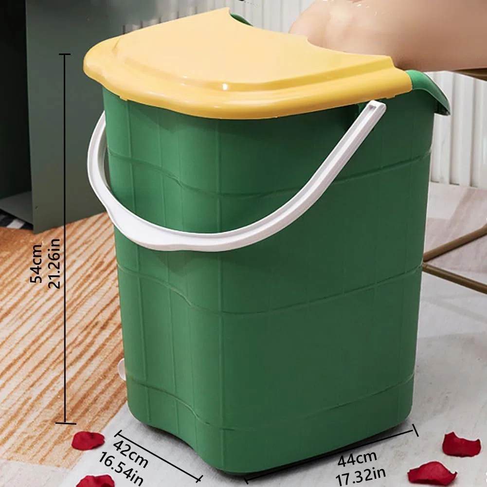 Secchio per pediluvio ad Immersione Profonda rialzato, Vasca da Bagno per Piedi Multifunzionale con Maniglia, lavabo per pediluvio in plastica Spa, Isolamento di Lunga Durata e Vasca per