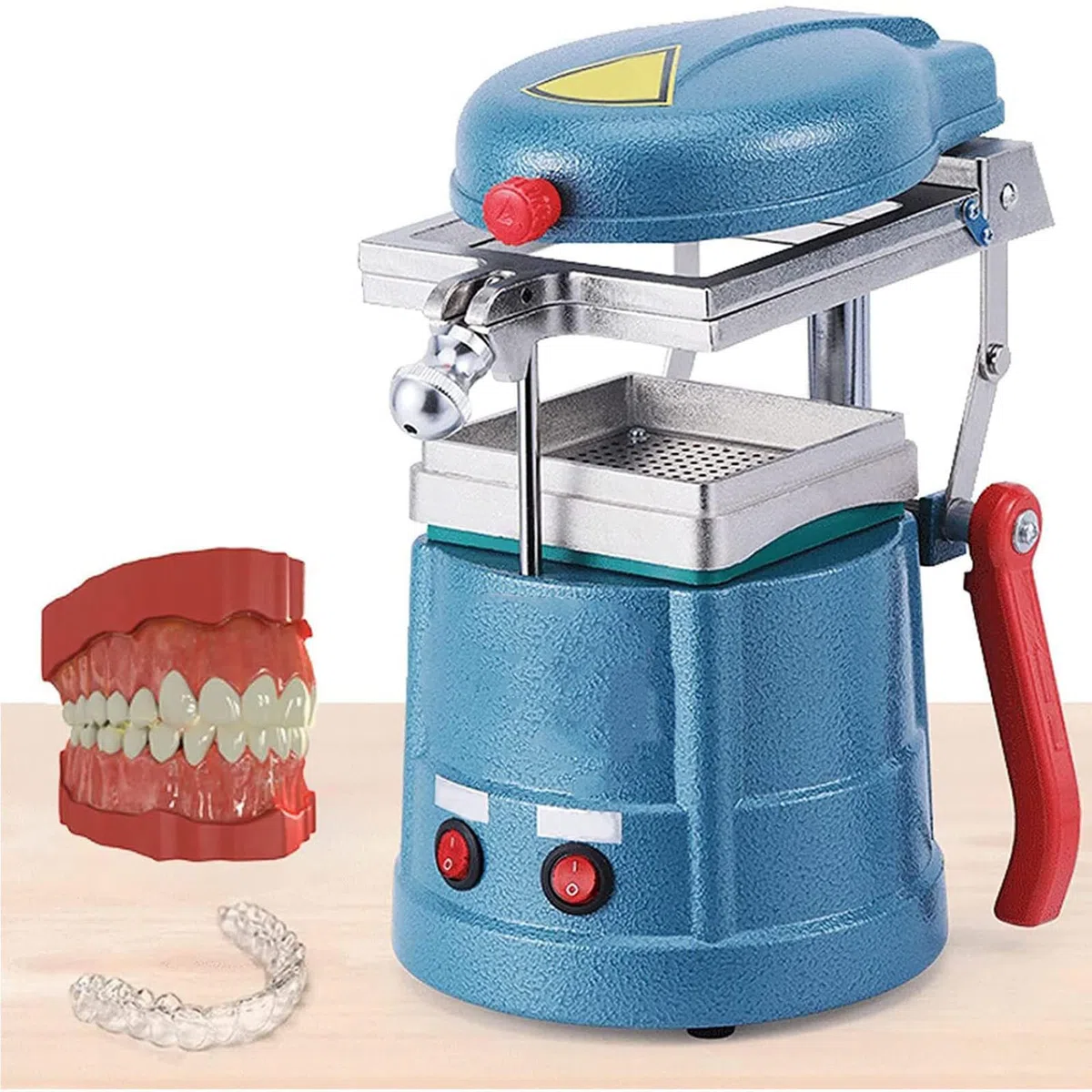 SenhE Lab Macchina Formatura a Vuoto Dentale, 1000W Macchina per la Termoformatura sotto Vuoto, per Parentesi Graffe, Fermi e Paradenti, Macchina da Laboratorio Dentale