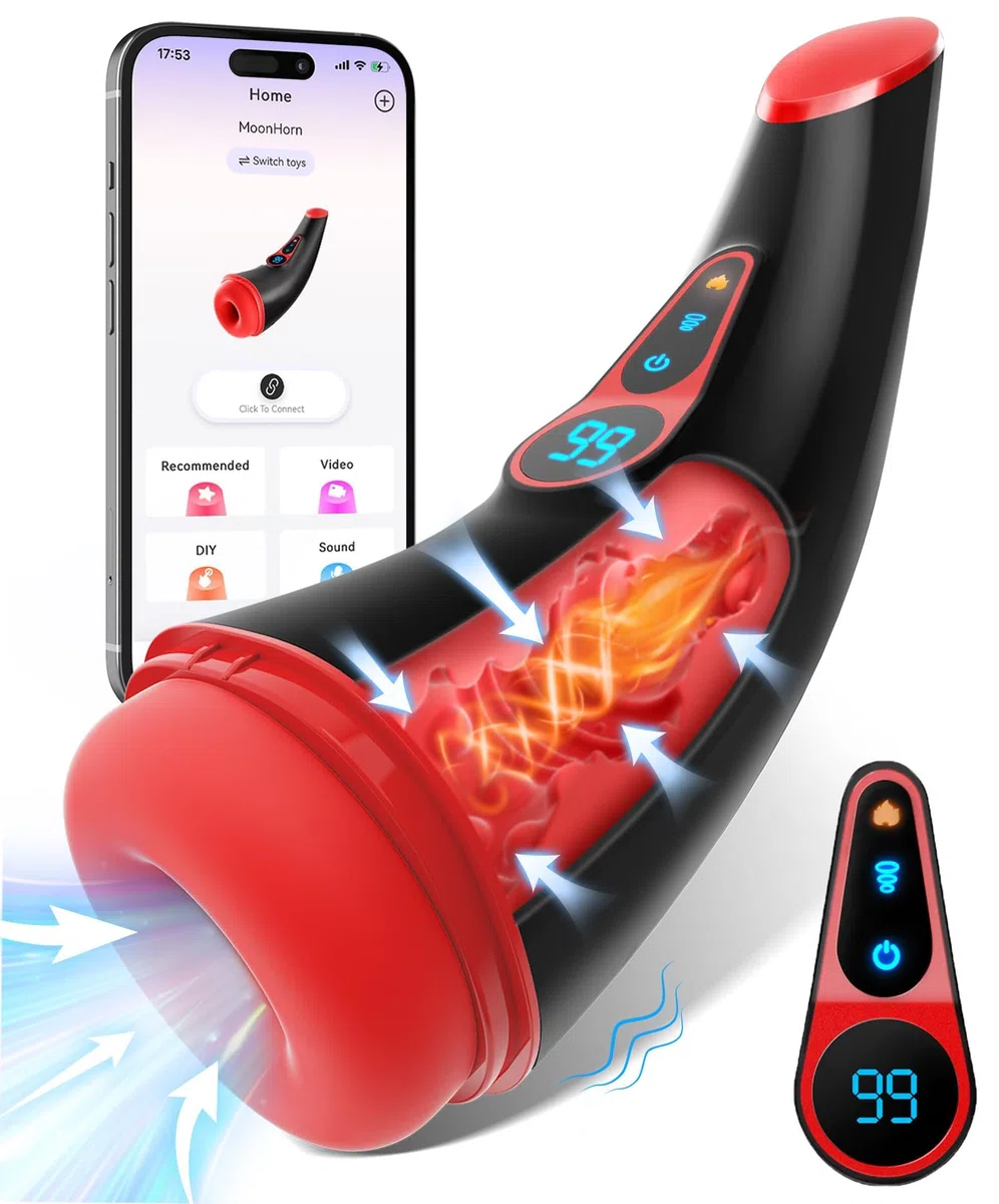 Tauara Masturbatore Uomo con APP, Sex Toys Masturbtore per Pene Vibratore con 9 Aspirazione e 9 Vibrazione, Masturvatore per Uomo Sex Toy 3D Vagina Finta, Display LCD Sexytoysys