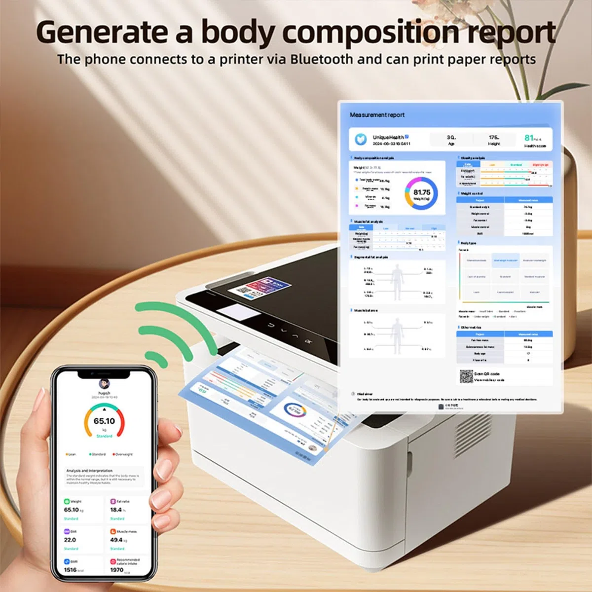 Bilancia Intelligente Bagno Con Display LED, Analisi Corpo Completo, Misurazione Massa Muscolare, BMI BMR, Monitor Composizione Corporea, Ricaricabile USB
