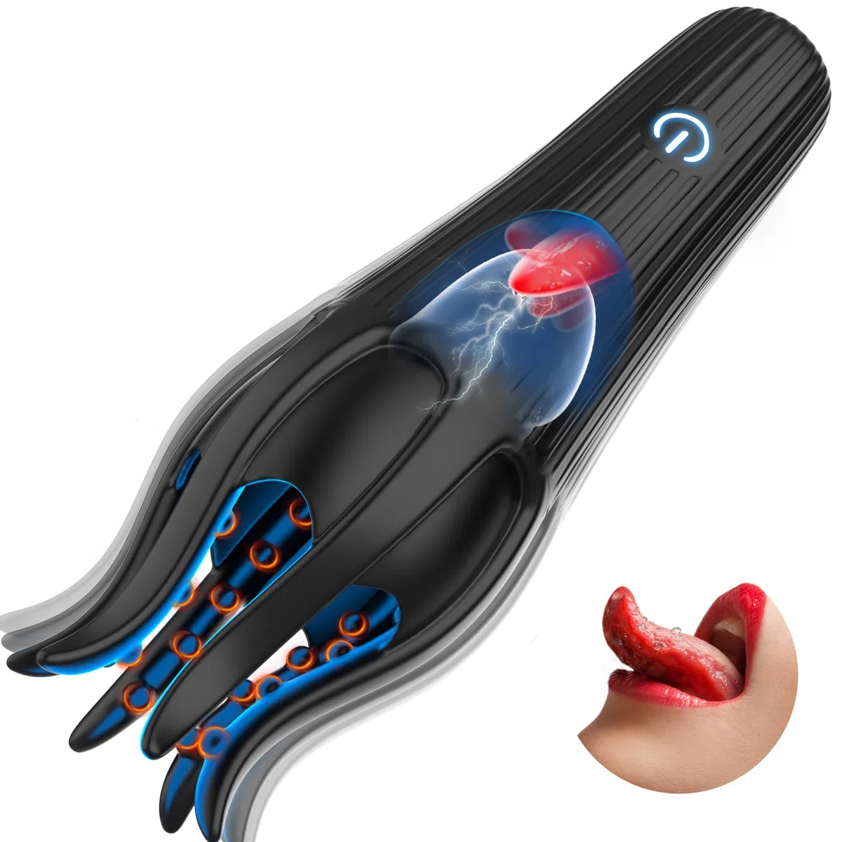 Masturbatore per Uomo Sexytoys con 10 Vibratore per Lingua, Tagnaff Masturbatore Maschile per Pene Sex Toys Vibratore per Uomo con 36 Protuberanze 3D, Toys Sessuali per Uomini Dilatatori Erotici