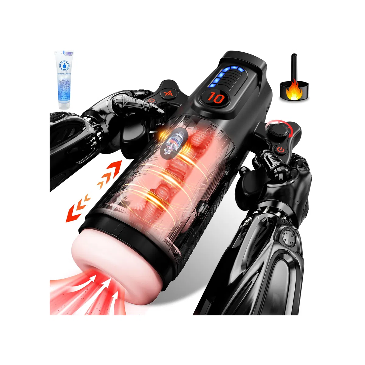 Masturbatore Maschile Automatico Sex Toys Uomo - Masturvatore per Uomo con Vagina Finta e Modalità di Spinta, Suzione e Vibrazione Masturbtore per Pene Sexy Toys Sessuali per Uomini con 6 Anello Pene