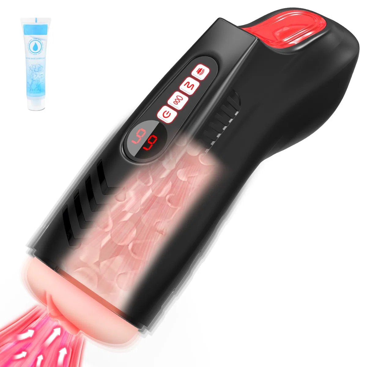 Masturbtore per Uomini Sex Toys Uomo - Masturvatore per Uomo Elettrico LED, 9 Potenti Modalità di Suzione e Vibrazione Masturbatori Maschili Sexy Toys 6 Anelli per il Pene Masturazione RealisticoUomo