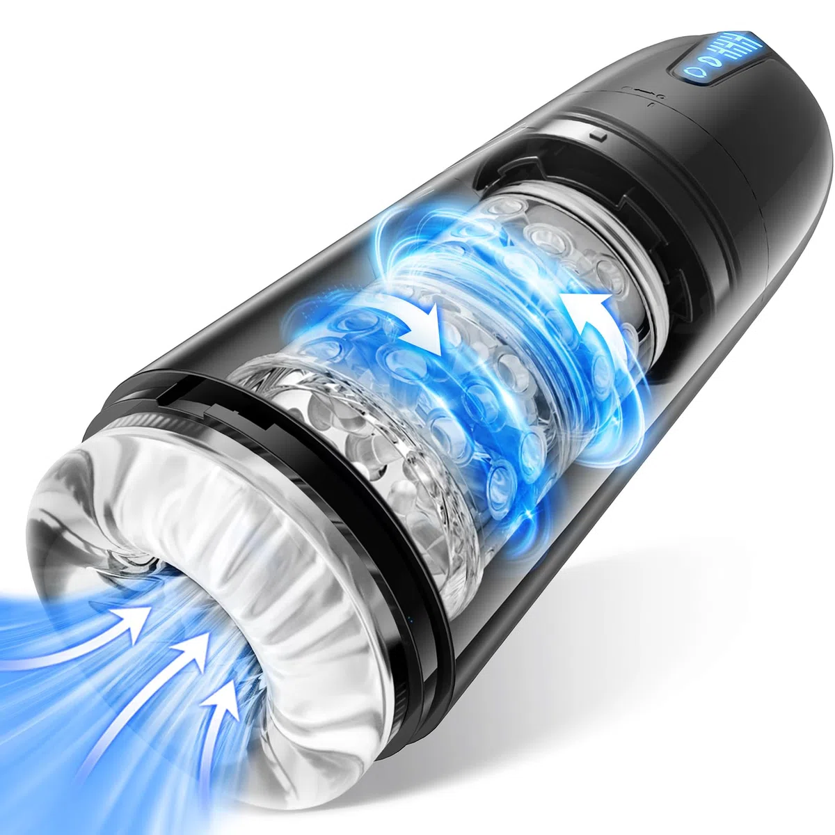 Masturvatore per Uomo Automatico Sex Toys, Masturbatore Uomo Sexytoysys con 7 Modalità di Aspirazione e 7 Modalità di Rotazione, Vagina Finta Masturbtore per Pene Toys Sessuali per Uomini Sex Toy