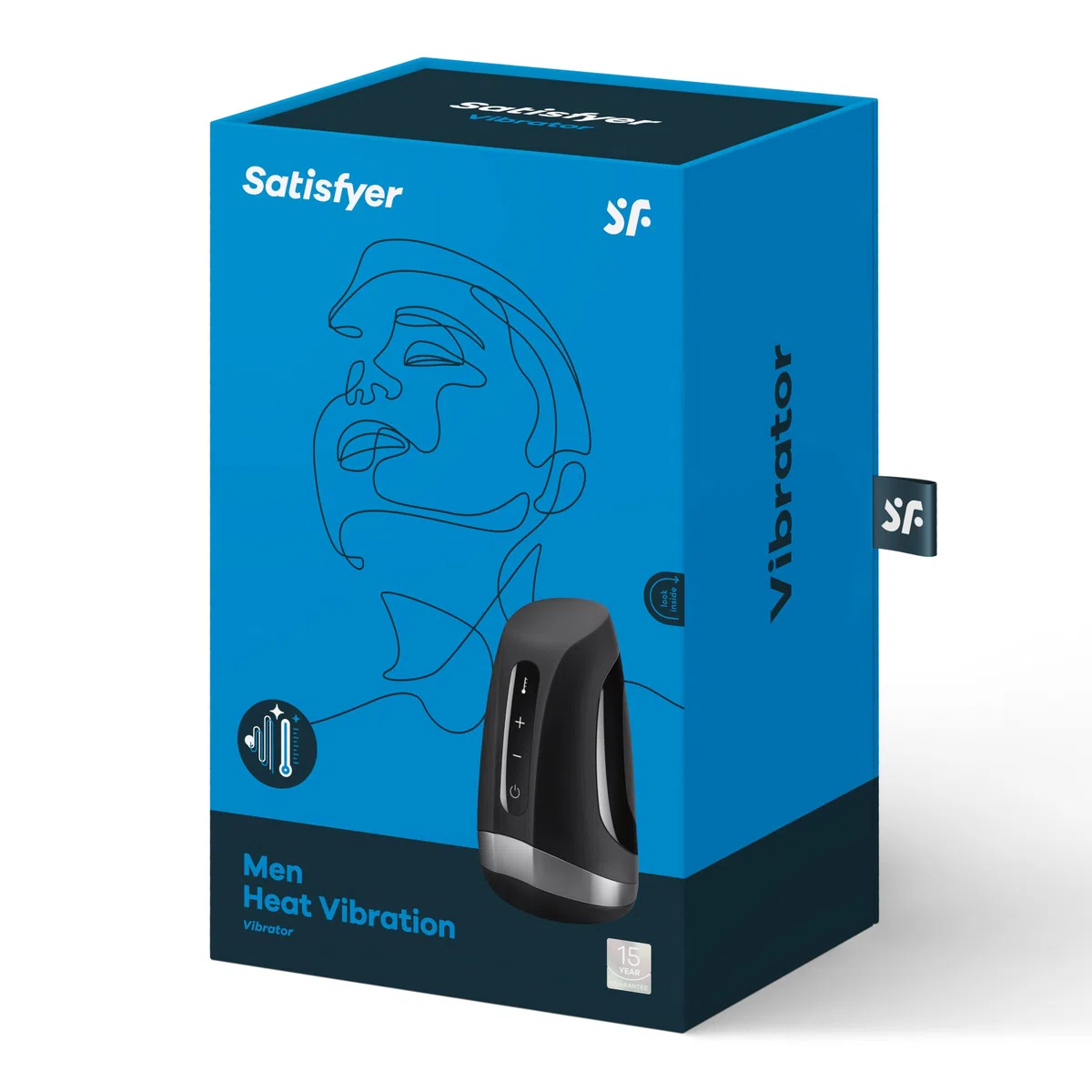 Satisfyer Men Heat Vibration | Masturbatore per Uomo | Giocattolo sessuale realistico | Vibratore impermeabile (IPX7) per Pene | Sex Toys ricaricabile | Stimolatore riscaldato