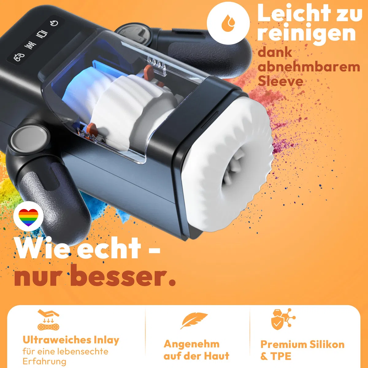 Masturbatore elettrico per uomini con app supporto per cellulare, stroker automatico con 8 modalità di urto, 10 vibrazioni, 2 livelli di calore, ricaricabile, interattivo, dispositivo di rilassamento