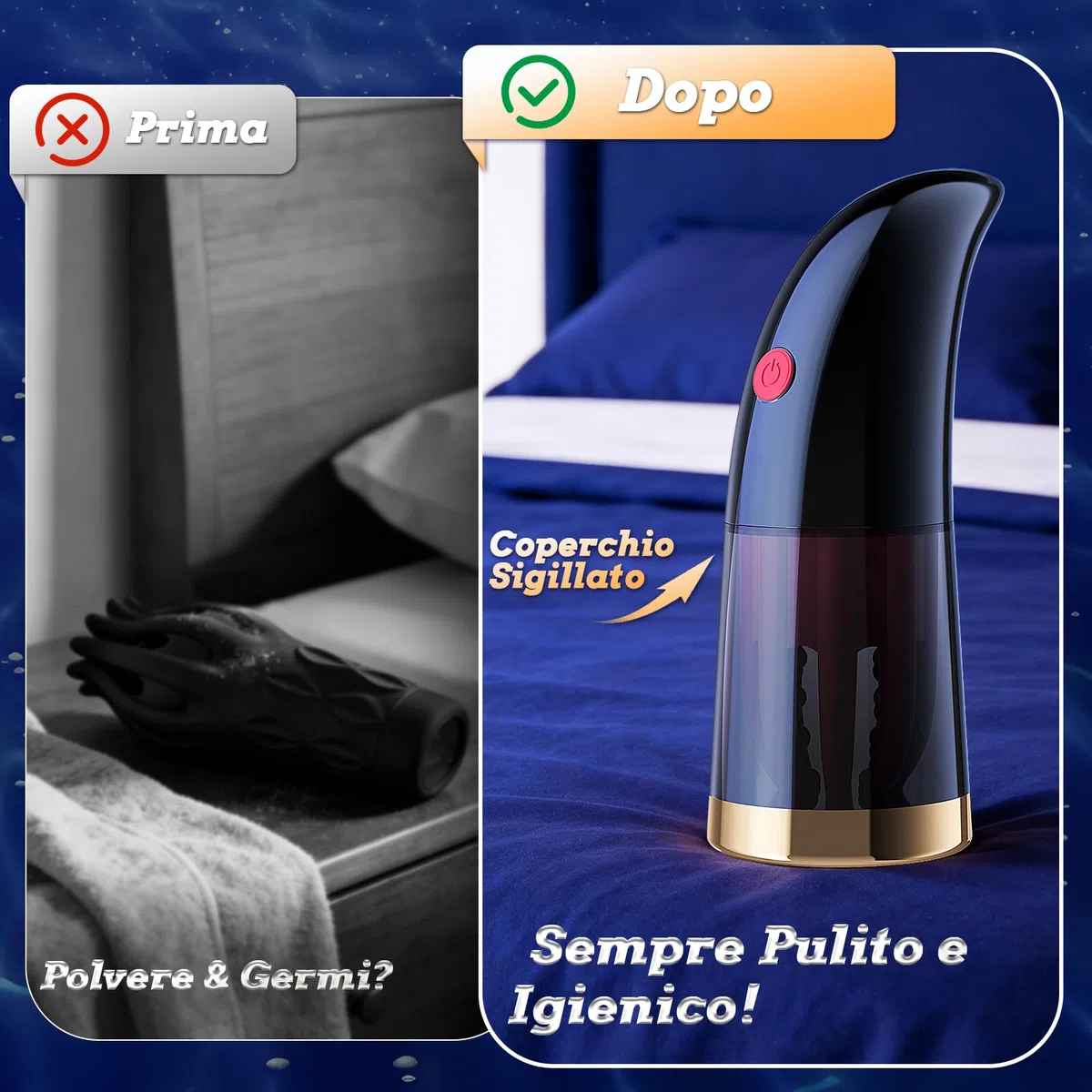 Masturbatore per Uomo Coppia Automatico Sex Toys - Vibratore Masturvatore Sexytoysys Uomo Sexy Toy Masturbatori Erotici per Uomini Maschile Pene, Giochi Erotiici Silicone con 10 Modalità di Vibrazione